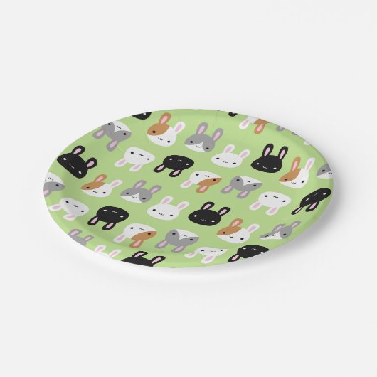 Kawaii Bunny Rabbits Papieren Bordje (Gekanteld)