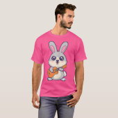 Kawaii Bunny Rabbits spelen akoestische gitaar Car T-shirt (Voorkant volledig)