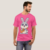Kawaii Bunny Rabbits spelen akoestische gitaar Car T-shirt (Voorkant volledig)