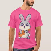 Kawaii Bunny Rabbits spelen akoestische gitaar Car T-shirt (Voorkant)