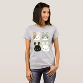 Kawaii Bunny Rabbits T-shirt (Voorkant volledig)