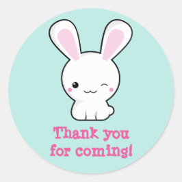 Kawaii bunny ronde sticker