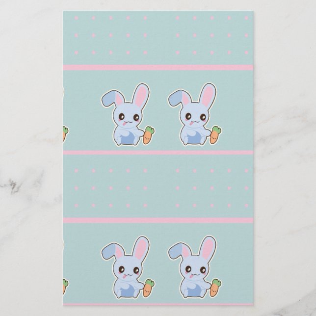 Kawaii Bunny roze accessoires gepersonaliseerd (Voorkant)