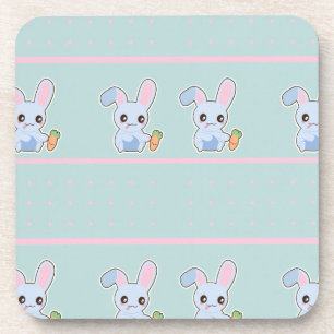 Kawaii Bunny roze accessoires gepersonaliseerd Bier Onderzetter