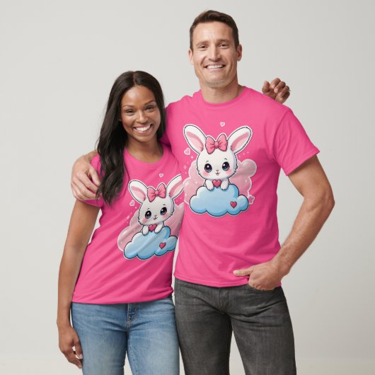 Kawaii Bunny Schattigee Chibi Konijn Kunst op T-shirt (Unisex)