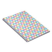 Kawaii Bunny Squares Notitieboek (Rechterzijde)