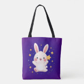Kawaii Bunny Star Tote Bag Cute and Fun Accessory (Achterkant)