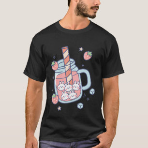 Kawaii Bunny Strawberry Drink T-shirt