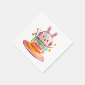 Kawaii Bunny Verjaardag Servet (Hoek)