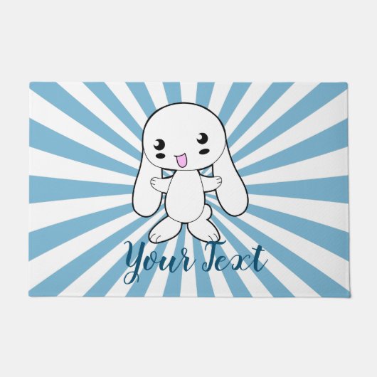 Kawaii Bunny's Hug Custom Deurmat (Voorkant)