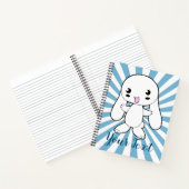 Kawaii Bunny's Hug Custom Notitieboek (Binnen)
