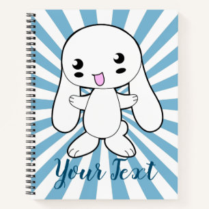 Kawaii Bunny's Hug Custom Notitieboek