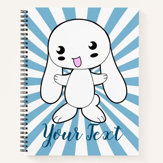 Kawaii Bunny's Hug Custom Notitieboek (Voorkant)