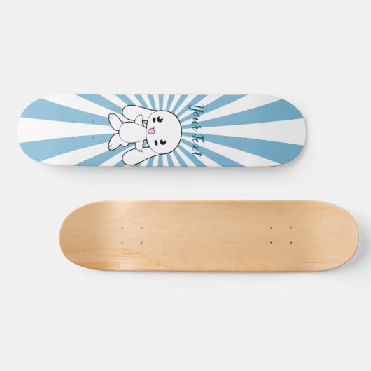 Kawaii Bunny's Hug Custom Persoonlijk Skateboard (Horizontaal)