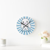 Kawaii Bunny's Hug Custom Ronde Klok (Huis)