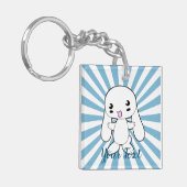 Kawaii Bunny's Hug Custom Sleutelhanger (Voorkant Links)