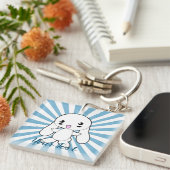 Kawaii Bunny's Hug Custom Sleutelhanger (Voorkant Rechts)