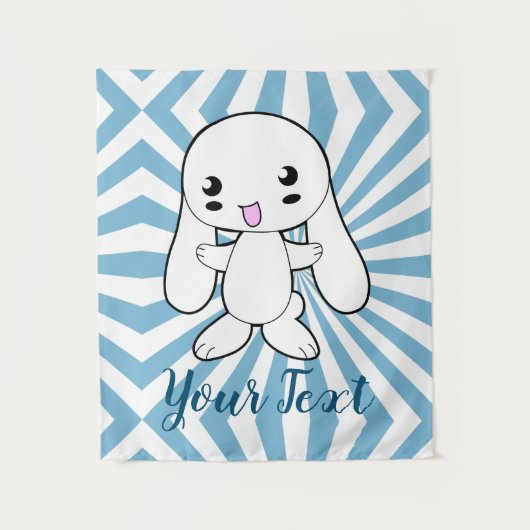 Kawaii Bunny's Hug Custom Wandkleed (Voorkant)