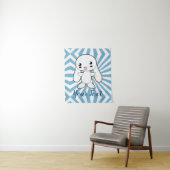 Kawaii Bunny's Hug Custom Wandkleed (In situ)