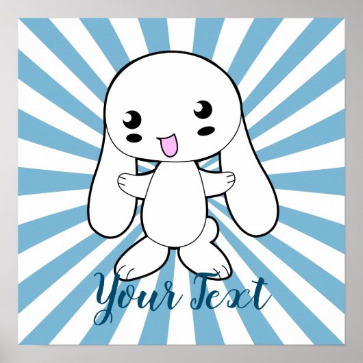 Kawaii Bunny's Knuffel Custom Poster (Voorkant)