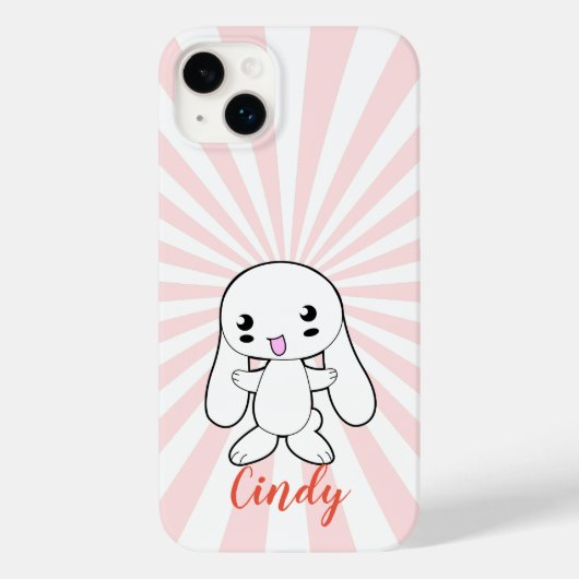 Kawaii Bunny's knuffel Custom (roze) Case-Mate iPhone Case (Achterkant)
