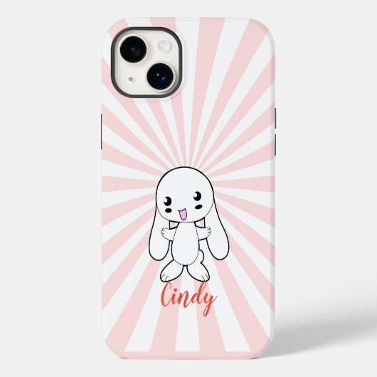 Kawaii Bunny's knuffel Custom (roze) Case-Mate iPhone Case (Achterkant)