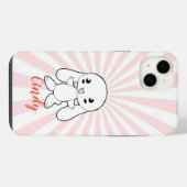 Kawaii Bunny's knuffel Custom (roze) iPhone Hoesje (Achterkant horizontaal)