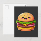 Kawaii Burger Delight Briefkaart (Voorkant / Achterkant)