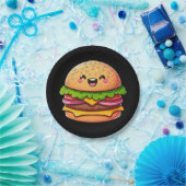 Kawaii Burger Delight Papieren Bordje (Feest)