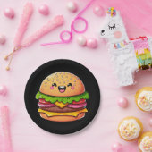 Kawaii Burger Delight Papieren Bordje (Feest)
