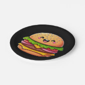 Kawaii Burger Delight Papieren Bordje (Gekanteld)