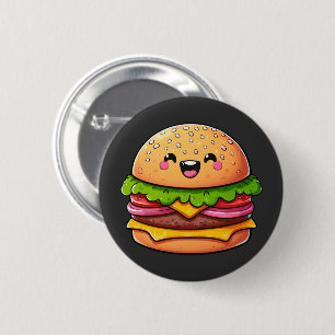 Kawaii Burger Delight Ronde Button 5,7 Cm