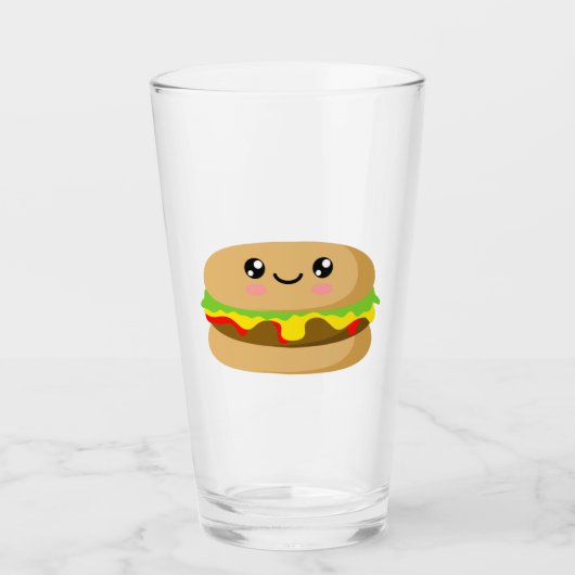 Kawaii Burger Glas (Voorkant)