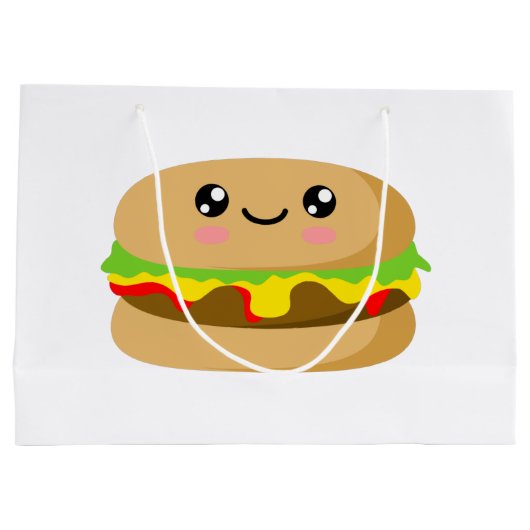 Kawaii Burger Groot Cadeauzakje (Achterkant)