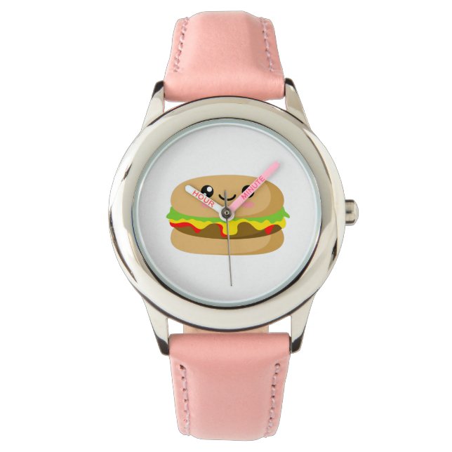 Kawaii Burger Horloge (Voorkant)