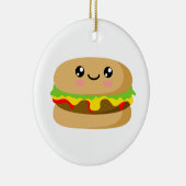 Kawaii Burger Keramisch Ornament (Rechts)