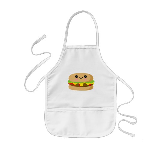 Kawaii Burger Kinder Schort (Voorkant)