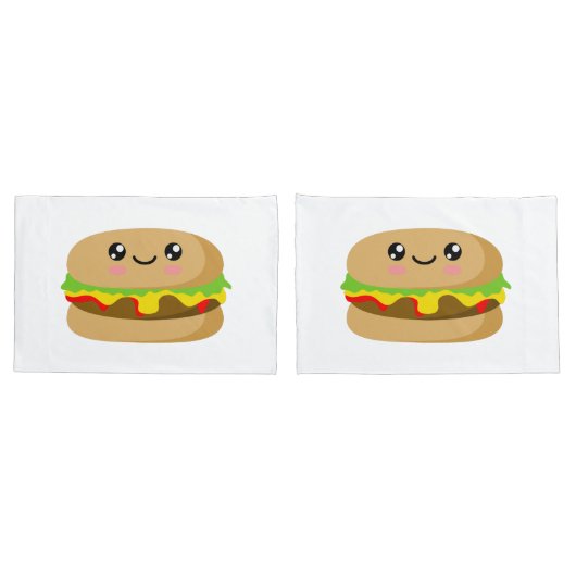 Kawaii Burger Kussensloop (Achterkant-Set)