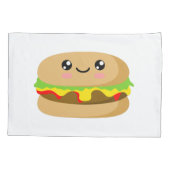 Kawaii Burger Kussensloop (Achterkant-Links)