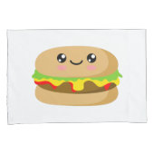 Kawaii Burger Kussensloop (Voorkant-Rechts)
