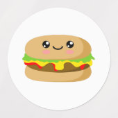 Kawaii Burger Labels (Design 2)