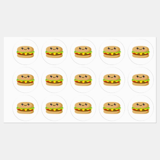Kawaii Burger Labels (Vel)