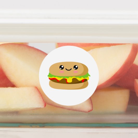 Kawaii Burger Labels (Aangebracht)