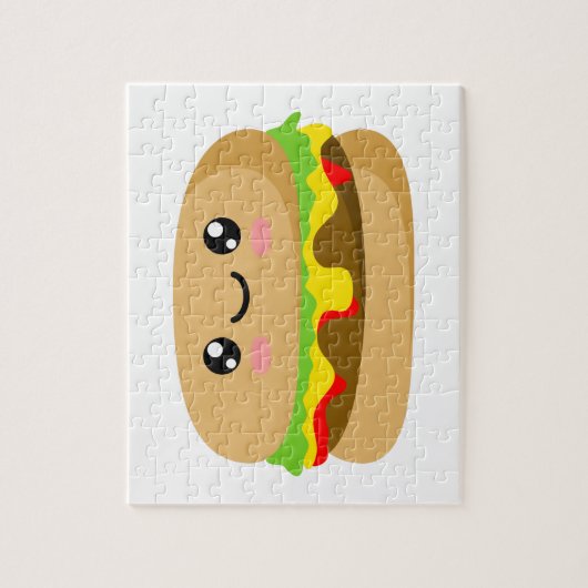 Kawaii Burger Legpuzzel (Verticaal)