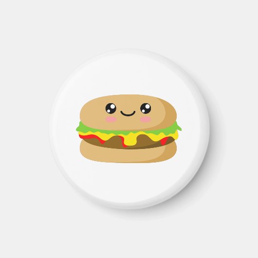 Kawaii Burger Magneet (Voorkant)