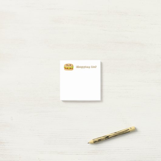 Kawaii Burger Post-it® Notes (Op bureau)