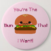 Kawaii Burger Ronde Button 6,0 Cm (Voorkant)