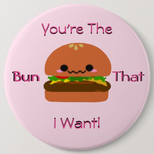 Kawaii Burger Ronde Button 6,0 Cm (Voorkant)