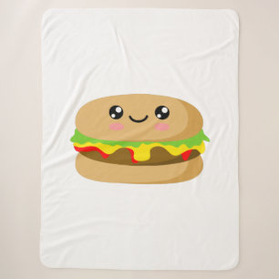 Kawaii Burger Sherpa Deken