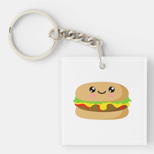 Kawaii Burger Sleutelhanger (voorkant)